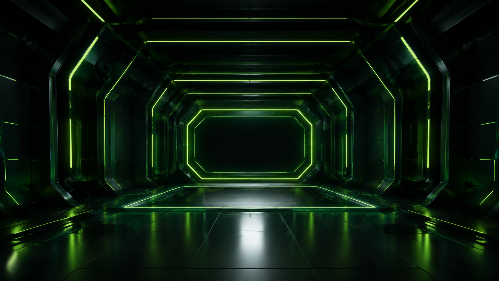 Túnel de fibra óptica cuántica verde